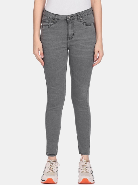 

Aeropostale Women Grey Slim Fit Mid Rise Clean Look Jeans