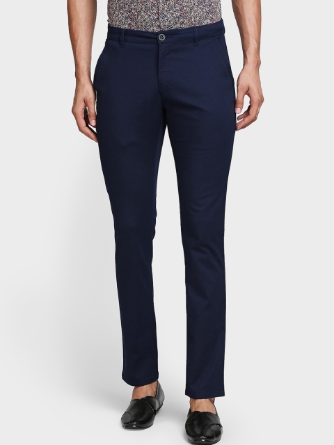 

ColorPlus Men Navy Blue Solid Trousers