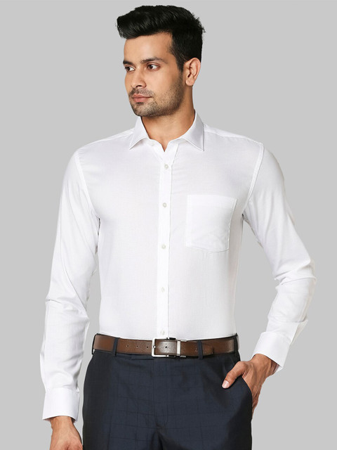 

Park Avenue Men White Slim Fit Cotton Formal Shirt