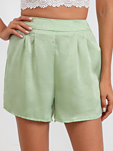 

BoStreet Women Green Loose Fit Shorts