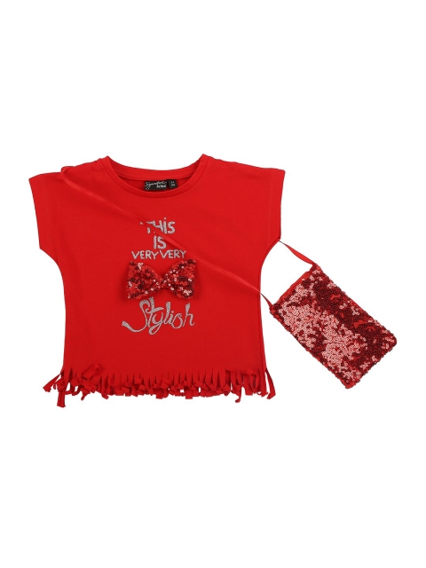 

Actuel Red Print Top