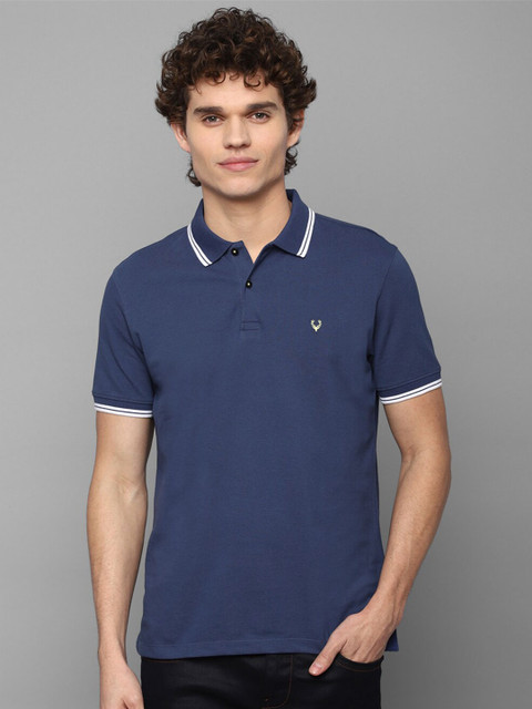 

Allen Solly Men Navy Blue Polo Collar T-shirt