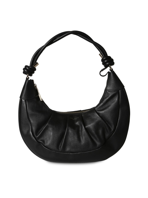 

Ted Baker Black Leather Shopper Hobo Bag with Tasselled