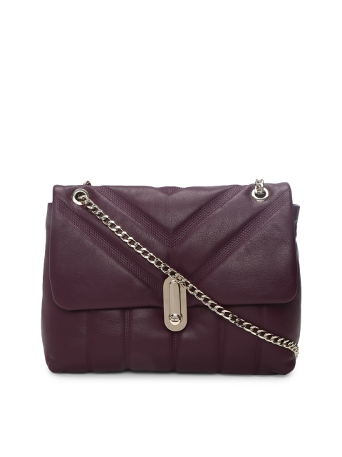 

Ted Baker Purple Leather Structured Sling Bag