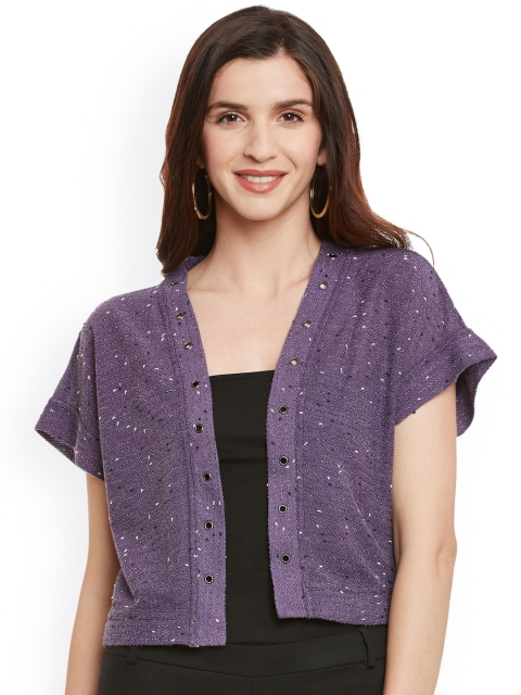 

Latin Quarters Purple Shrug with Shimmer Detail