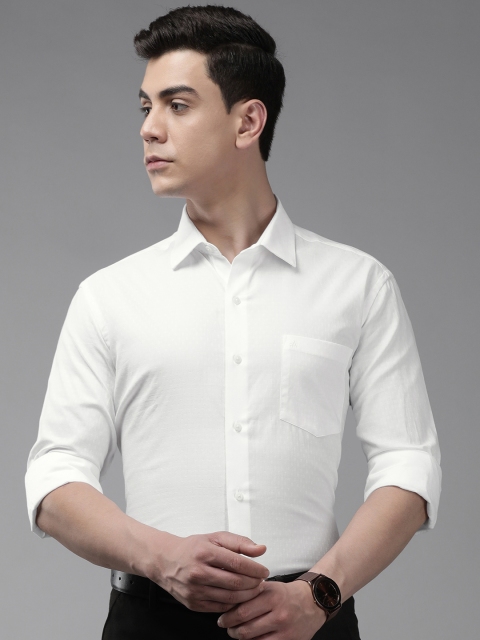 

Arrow Men White Solid Slim Fit Pure Cotton Formal Shirt