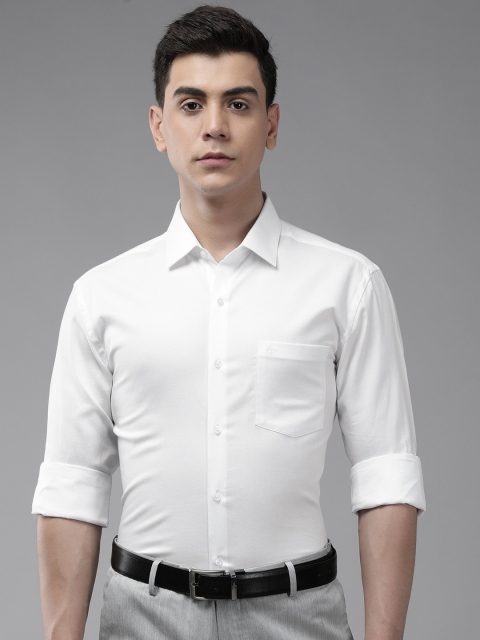 

Arrow Men White Originals Slim Fit Textured Opaque Self Design Pure Cotton Formal Shirt