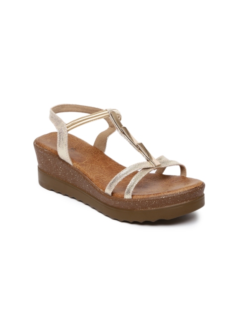 

Inc 5 Women Gold-Toned Solid Sandals