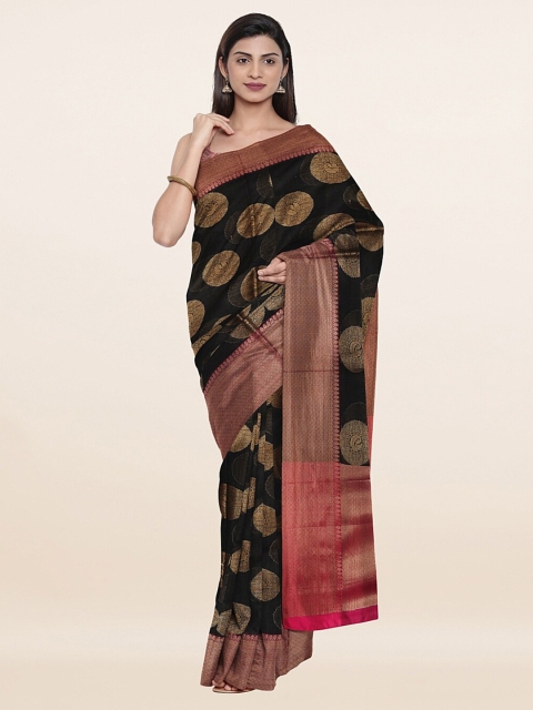 

Pothys Black & Pink Woven Design Zari Saree