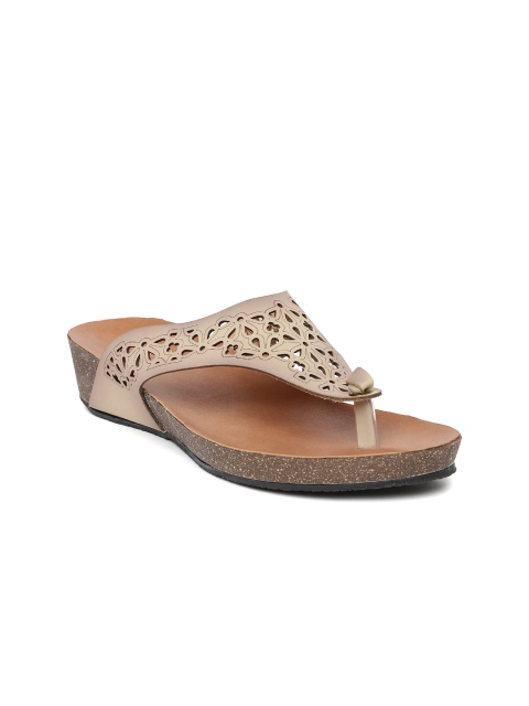

Inc 5 Women Beige Solid Open Toe Flats