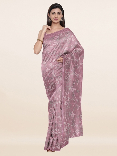 

Pothys Pink & Green Floral Saree