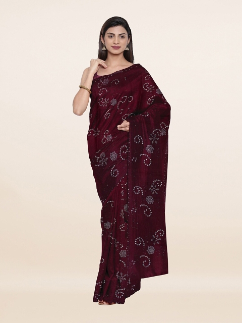 

Pothys Purple Embellished Party Saree