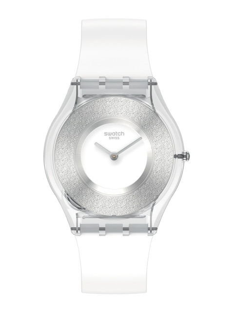 

Swatch Unisex Embellished Dial & Straps Analogue Watch SS08K108, White