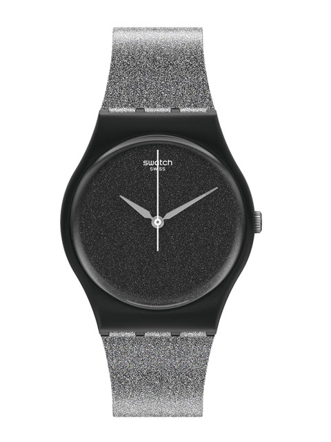 

Swatch Unisex Dial & Embellished Straps Analogue Watch SO28B105, Black