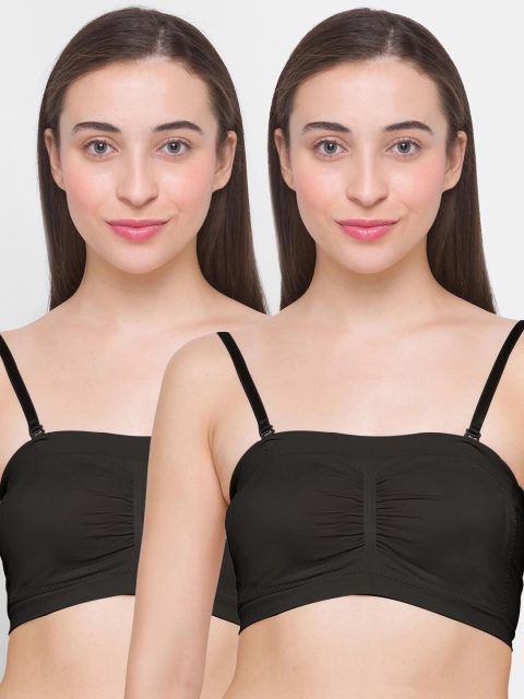 

FashionRack Black Bandeau Bra Lightly Padded Bandeau Bra