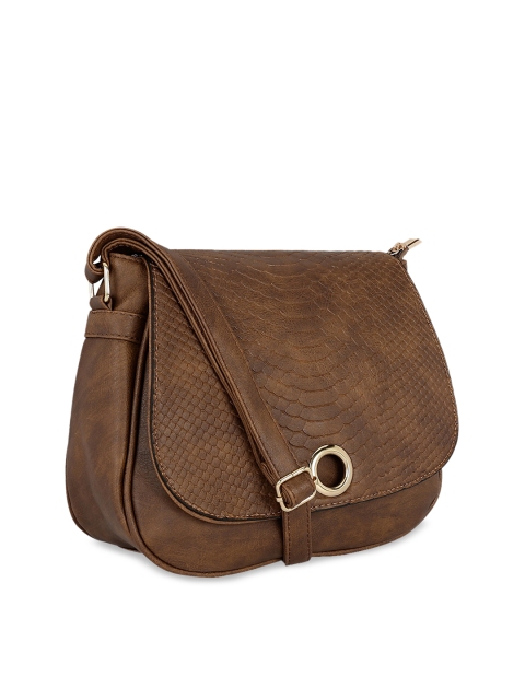 

KLEIO Brown PU Structured Sling Bag