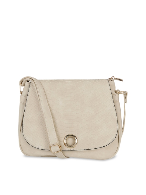 

KLEIO Beige PU Structured Sling Bag