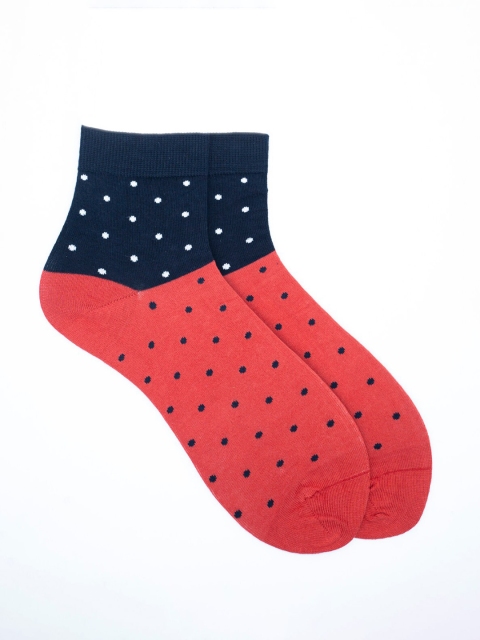 

Soxytoes Men Red Ankle-Length Cotton Socks