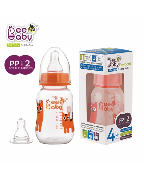 

Beebaby Kids Orange BPA Free Baby Feeding Bottle 2 Gentle Touch Nipples
