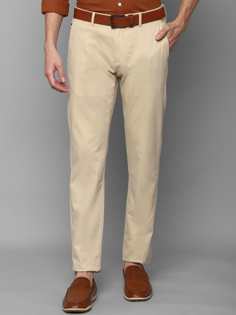 

Allen Solly Men Beige Slim Fit Formal Trousers