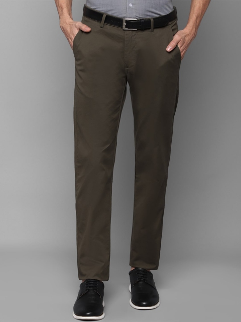 

Allen Solly Men Olive Green Slim Fit Formal Trousers