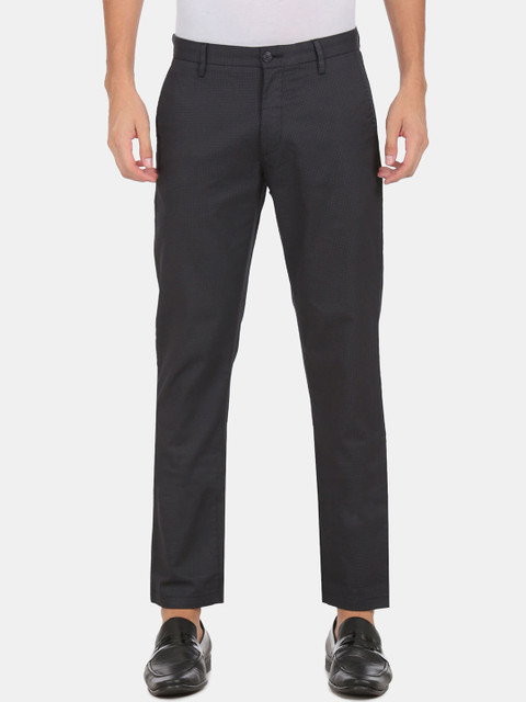 

Arrow Sport Men Black Slim Fit Low-Rise Casual Trousers