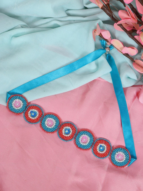 

Crunchy Fashion Blue & Red Handcrafted Necklace