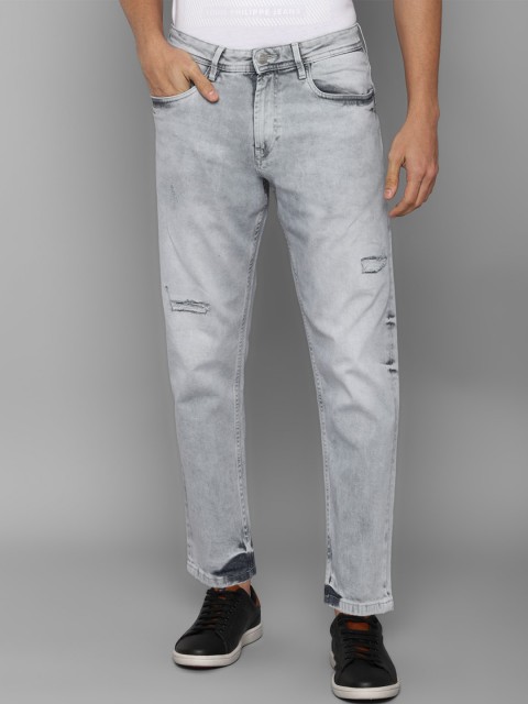 

Allen Solly Men Grey Skinny Fit Mildly Distressed Heavy Fade Jeans