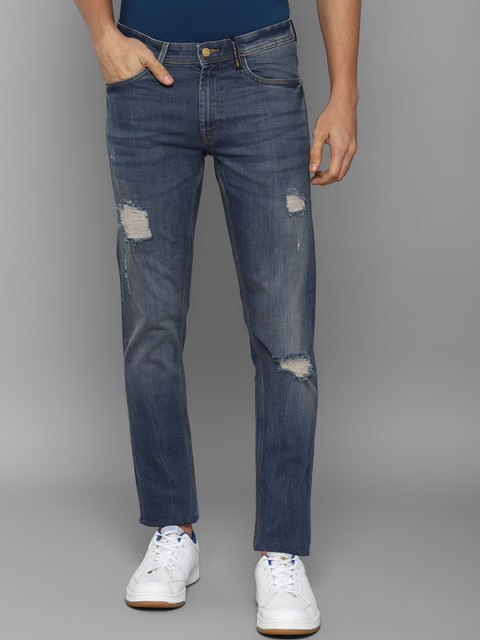 

Allen Solly Men Blue Skinny Fit Mildly Distressed Light Fade Jeans