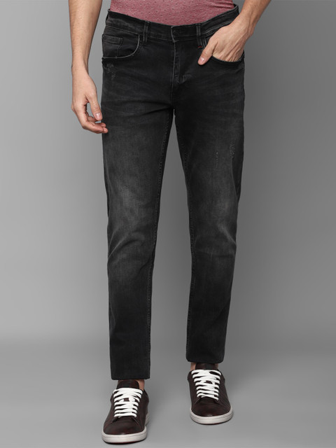 

Allen Solly Men Black Skinny Fit Low Distress Heavy Fade Jeans