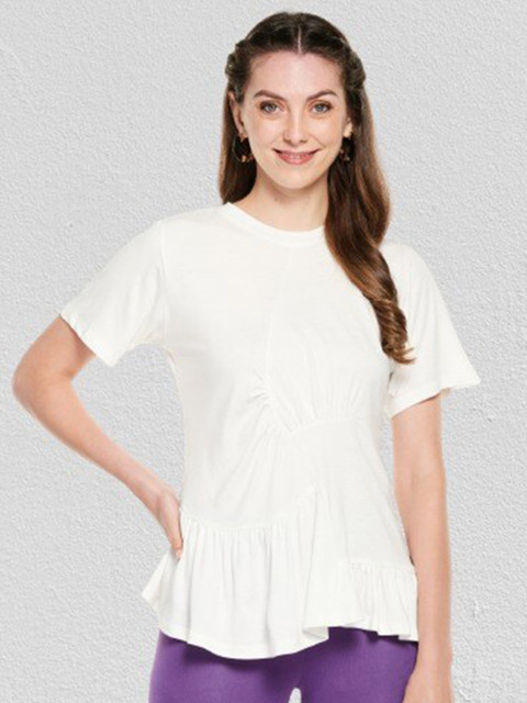 

UNMADE White Ruffles Top