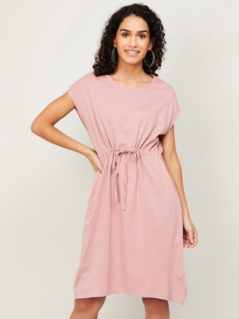 

Fame Forever by Lifestyle Pink Extended Sleeves Cinched Waist Longline Top