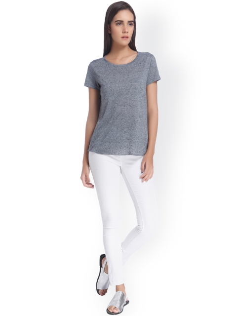 

Vero Moda Women Grey Melange Solid Top