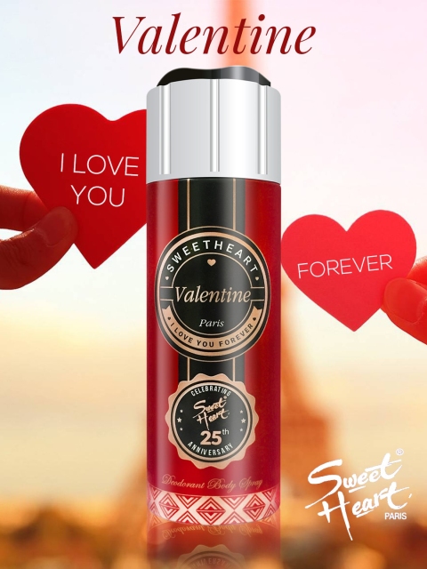 

Sweetheart Red Valentine Paris Deodorant 200 ml