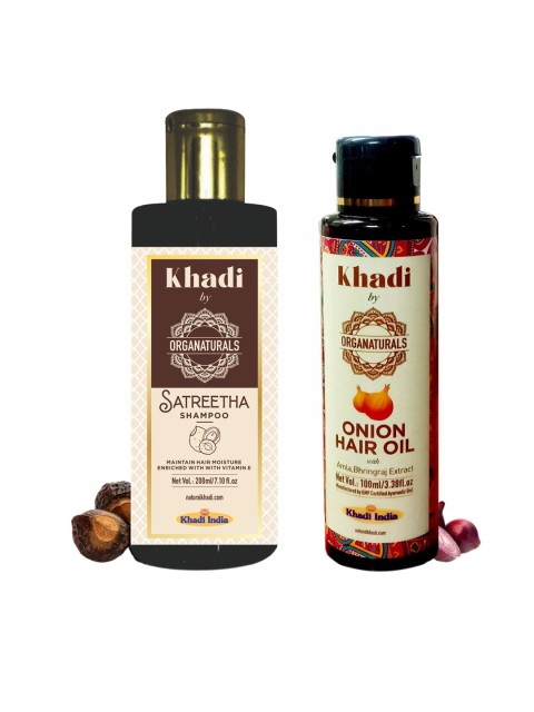 

Organaturals Khadi Satreetha Hair Shampoo & Onion Hair Oil, Brown