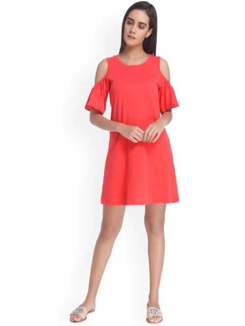 

Vero Moda Women Red Solid Fit & Flare Dress