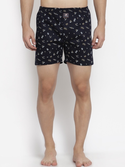 

TNG Men Navy Blue Printed Cotton Boxers