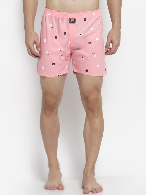 

TNG Men Pink Printed Pure Cotton Boxers BXN-TNG-PNK