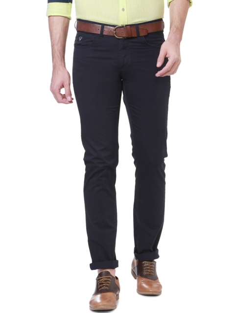 

Allen Solly Blue Slim Fit Chino Trousers, Navy blue