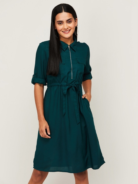 

Fame Forever by Lifestyle Teal Shirt Dress