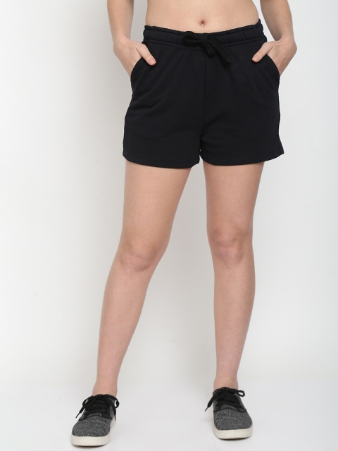 

UnaOne Women Black Yoga Shorts