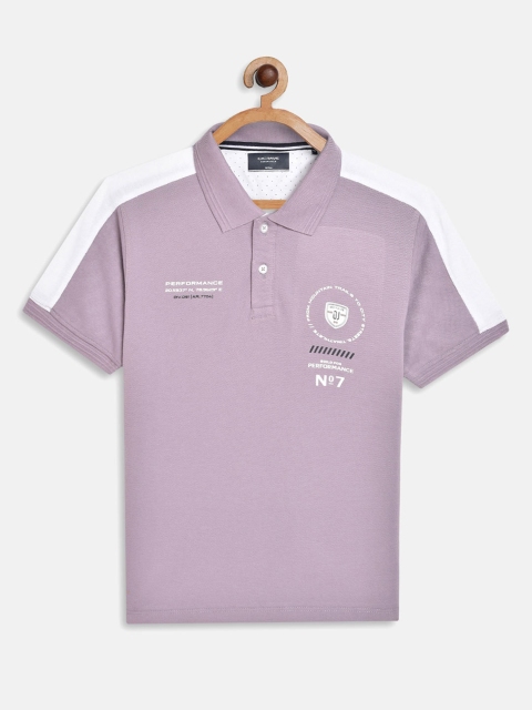 

Octave Boys Purple & White Polo Collar T-shirt
