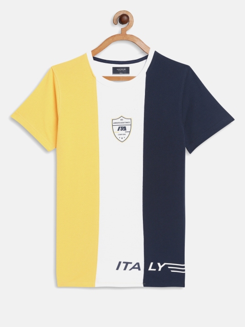 

Octave Boys Yellow Colourblocked T-shirt