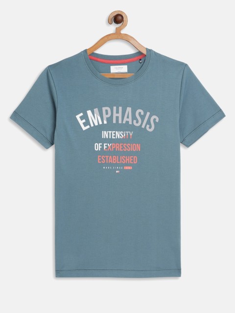 

Octave Boys Blue Typography Printed Applique T-shirt