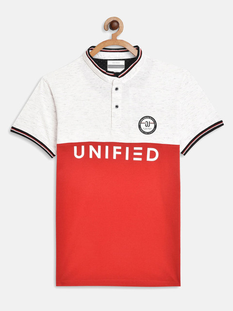 

Octave Boys Red Colourblocked Polo Collar Applique T-shirt