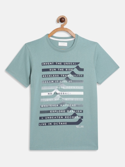 

Octave Boys Green Printed T-shirt
