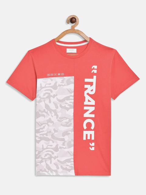 

Octave Boys Coral Typography Printed Applique T-shirt