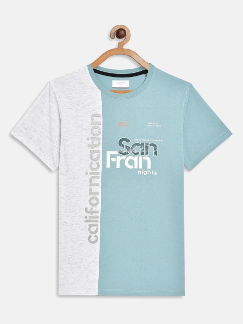 

Octave Boys Blue Typography Printed Applique T-shirt