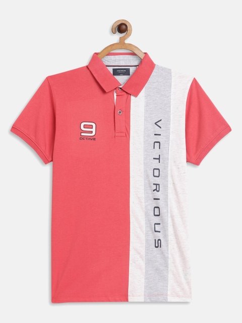

Octave Boys Red Polo Collar Applique T-shirt