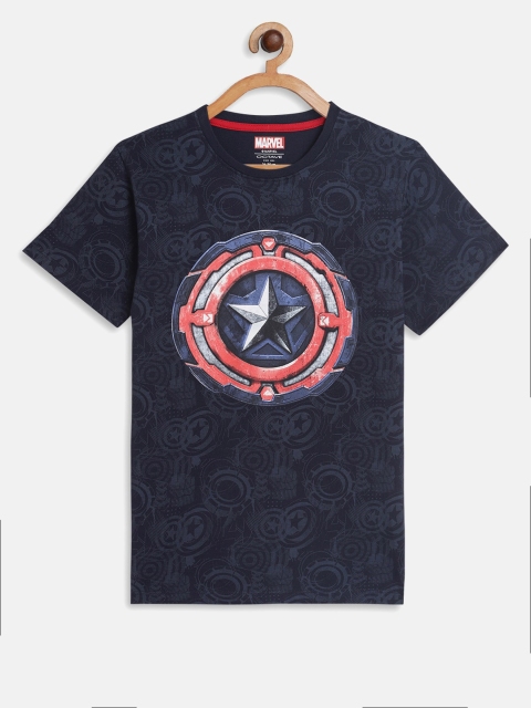 

Octave Boys Blue Captain America Printed T-shirt